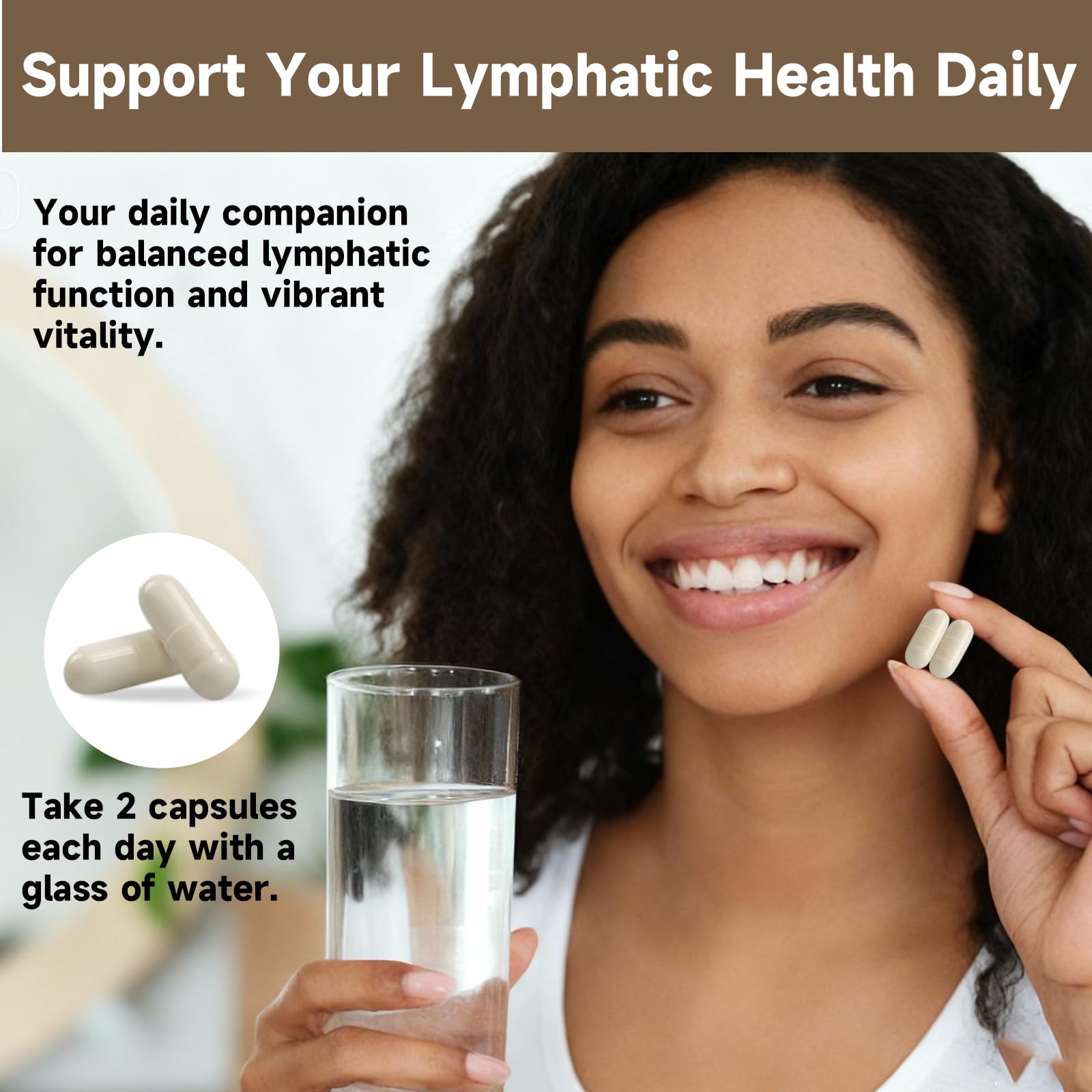 SpenHerb Lymphatic Drainage Capsules Supplements, 8-in-1 Herbal Lymphatic Blend Support Circulation and Natural Fluid Balance, Non-GMO Pure,60 Capsules/1 Pack SpenHerbAu supplements