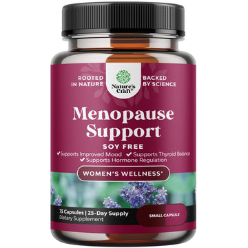 Complete Herbal Menopause Supplement for Women - Soy Free Female Hormone Balance Capsules for Night Sweats Hot Flashes & Mood Swings with Dong Quai, Chaste Berry & Black Cohosh Root - 75 Count Natures CraftAu supplements