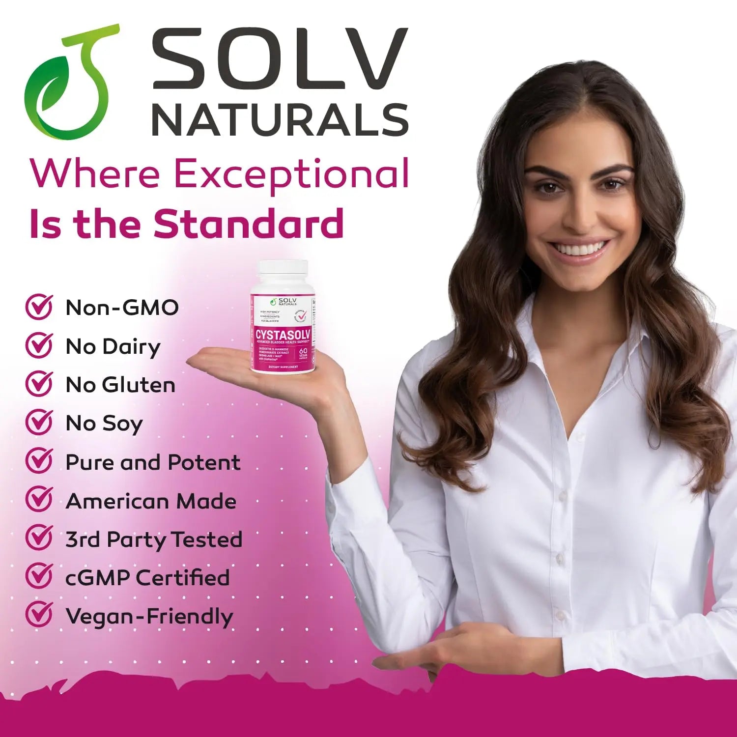 SOLV NATURALS CYSTASOLV Bladder & Pelvic Discomfort Formula - Enjoy Less Urgency & Flares* with Daily IC/BPS UTI Support – Premium Bladder & Urinary Support for Women & Men - 60 Vegan Capsules SOLV NATURALSAu supplements