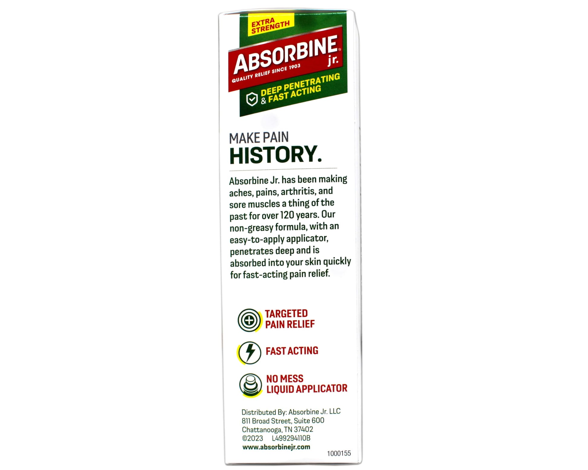 ABSORBINE JR. Extra Strength Pain Relieving Liquid, for Muscle, Joints, Arthritis Pain, with No-Mess Applicator, 4 Oz (Pack of 3) ABSORBINE JR.Au supplements