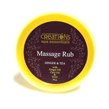 Creations Spa Essentials Massage Rub, Ginger & Tea, 50g (Yellow) (1) Creations Spa EssentialsAu supplements