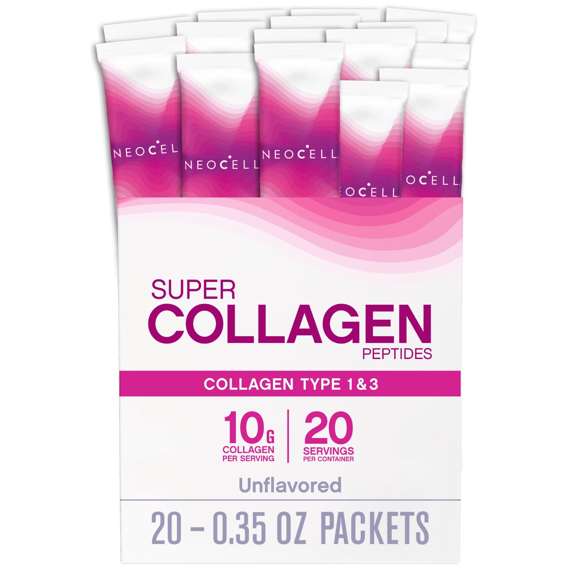 NeoCell Super Collagen Peptides, 10 g Collagen/Single-Serve Packet; Keto Certified NeoCellAu supplements