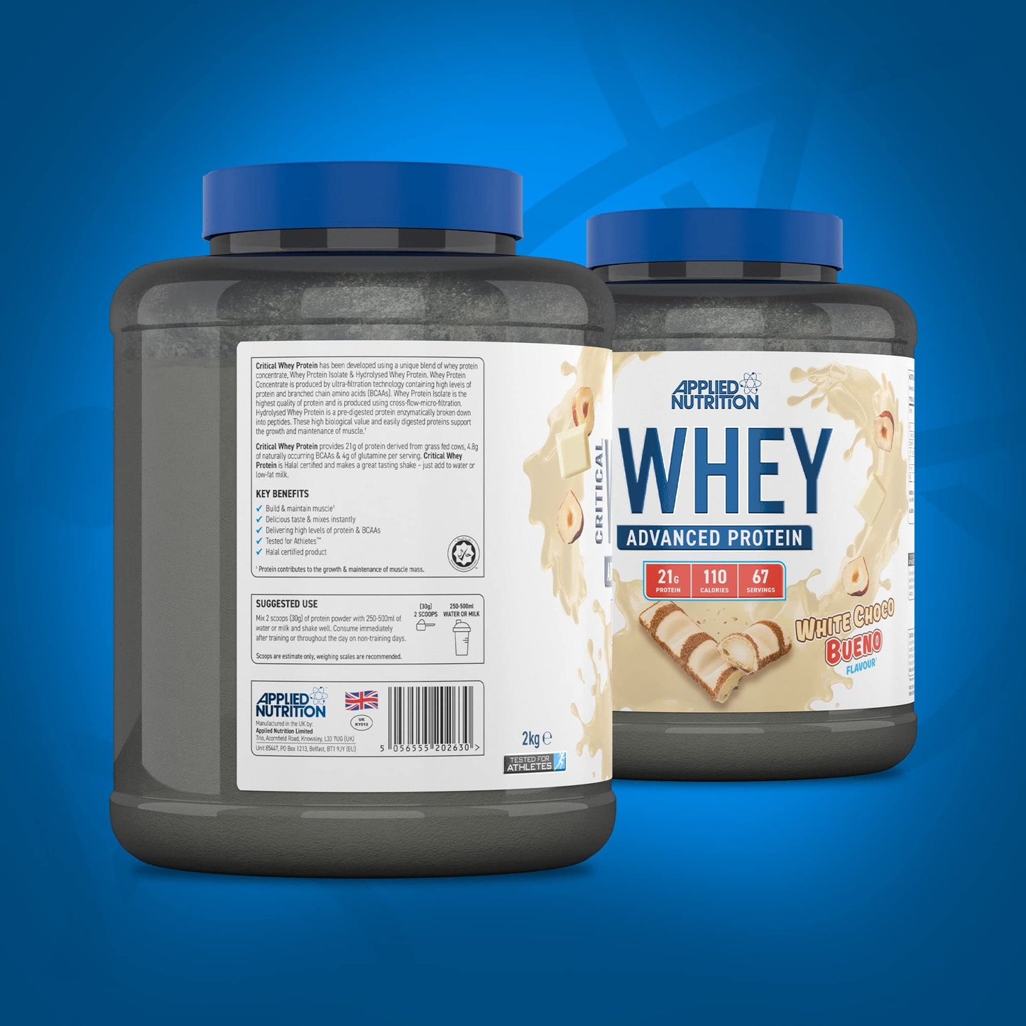 Applied Nutrition Critical Whey Protein Powder 2kg - High Protein Powder, Protein Milkshake Applied NutritionUS supplements