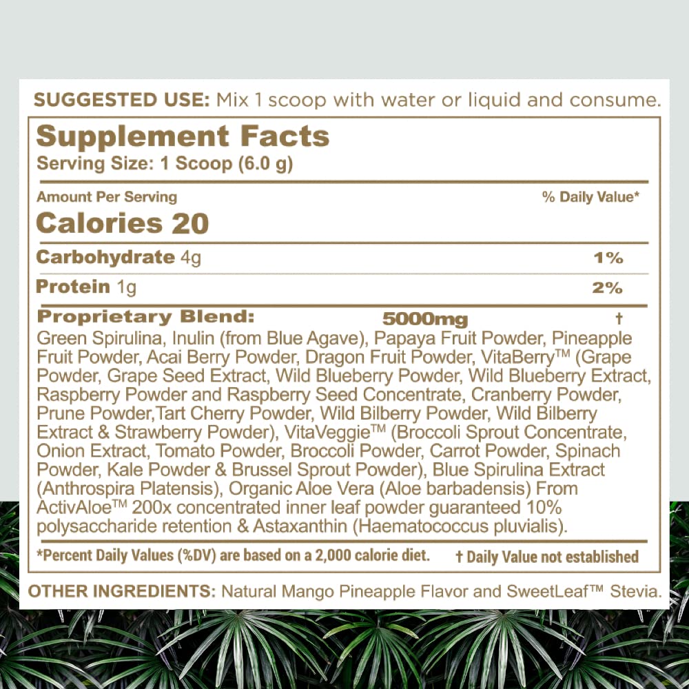 nbpure Earthy Andy Superfood Paradise, Mango Pineapple, 30 Servings nbpureAu supplements