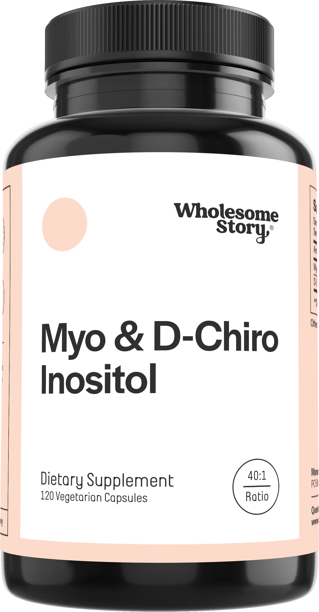Myo-Inositol & D-Chiro Inositol Blend Capsule | 30-Day Supply | Most Beneficial 40:1 Ratio Wholesome StoryUS supplements