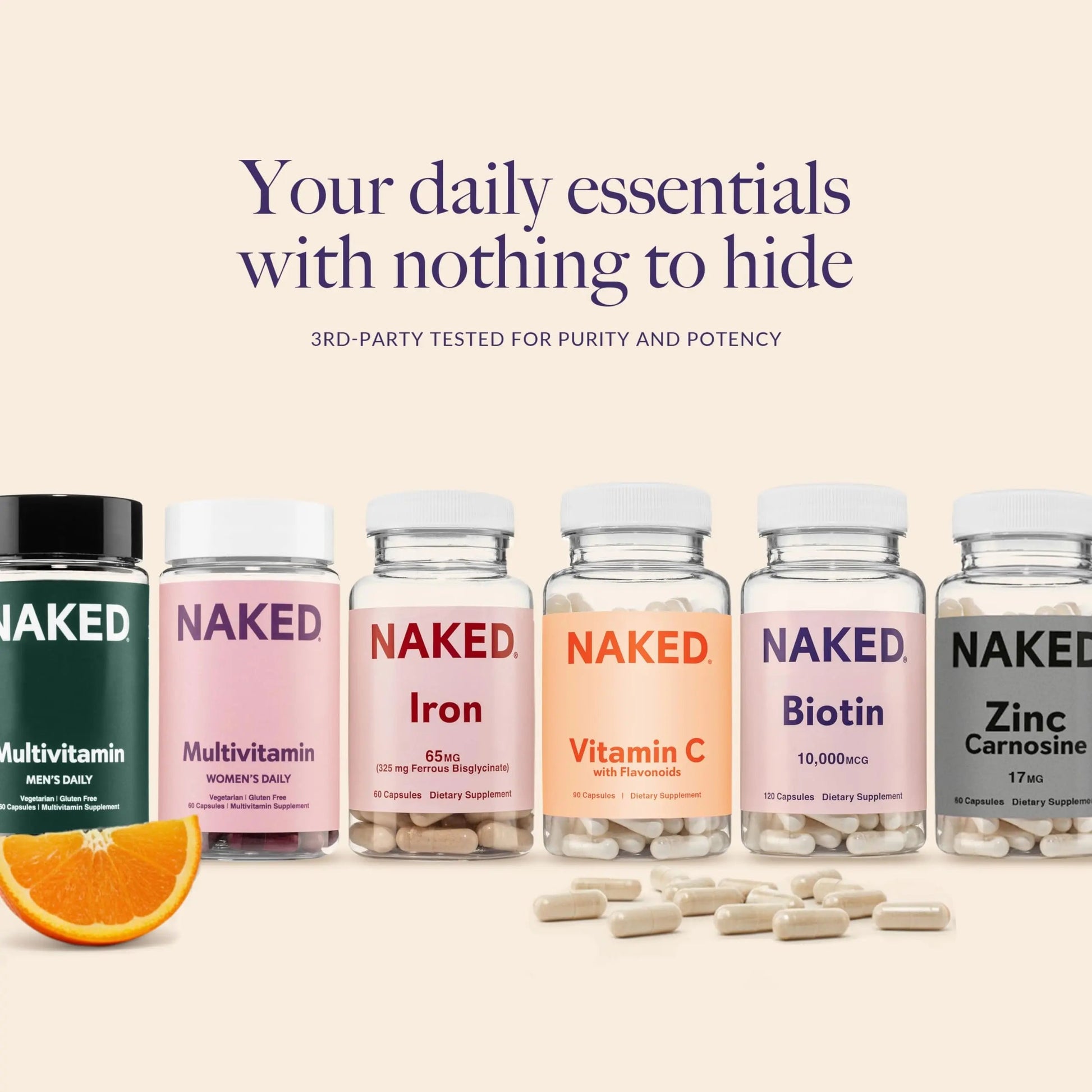 NAKED Nutrition Women's Multi - Daily Multivitamin - Vitamins A, C, E, Selenium, Zinc, Fruit and Super Green Extracts, to Boost Immune Support NAKEDAu supplements