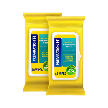 Preparation H Hemorrhoid Flushable Wipes with Witch Hazel for Skin Irritation Relief - 96 Count Preparation HAu supplements