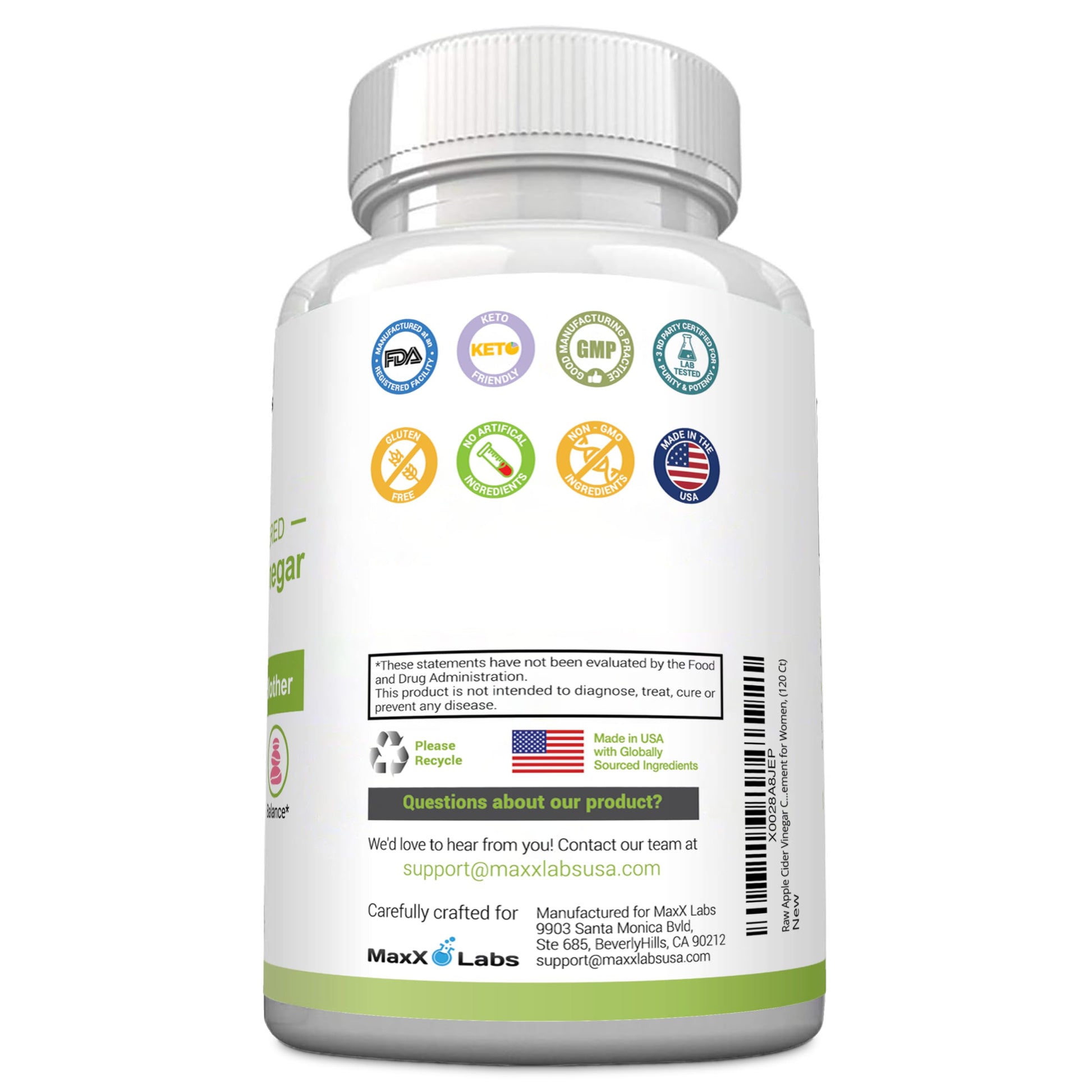 Apple Cider Vinegar Capsules with The Mother - Healthy Keto Diet Supplements MaxX LabsAu supplements
