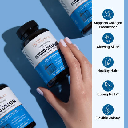 Live Conscious Beyond Collagen Multi Collagen Capsules - Types I, II, III, V & X - Hydrolyzed Blend with Biotin & Vitamin C Live ConsciousUS supplements