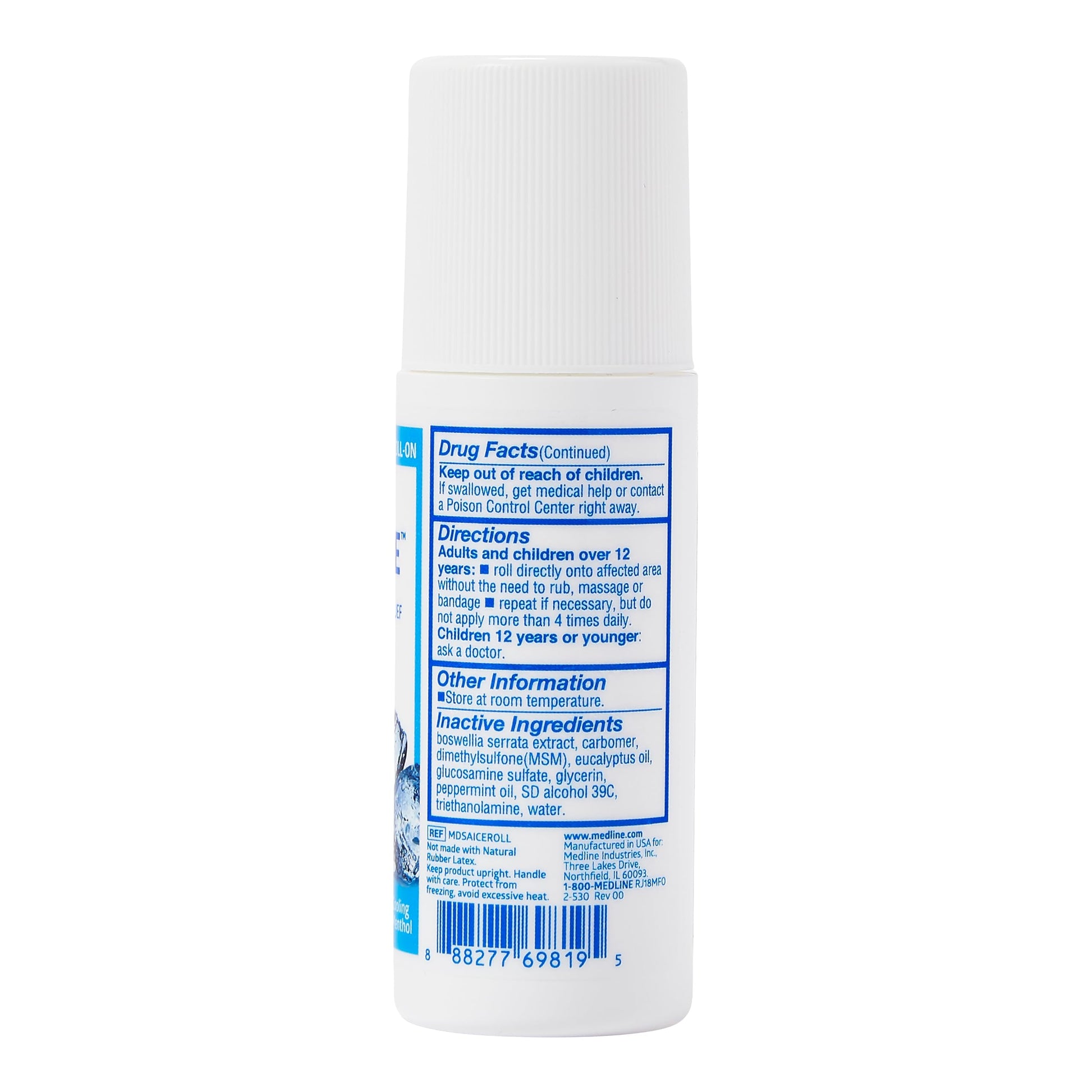 Medline ActivICE Roll-On Cooling Gel, Topical Pain Relief for Arthritis, Joint, Muscle, Back & Body Aches & Pain, 3 oz (3 Count) MedlineAu supplements