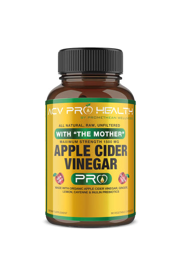 Certified Organic Apple Cider Vinegar Capsules Pro with Mother Acv Pills Detox Promethean WellnessUS supplements