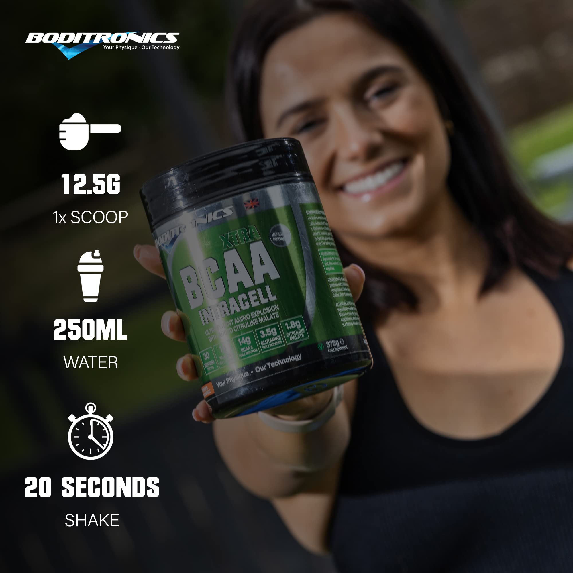 Boditronics BCAA Intracell Xtra Intra Workout Protein Powder, Branched Chain Amino Acid Supplement BoditronicsAu supplements