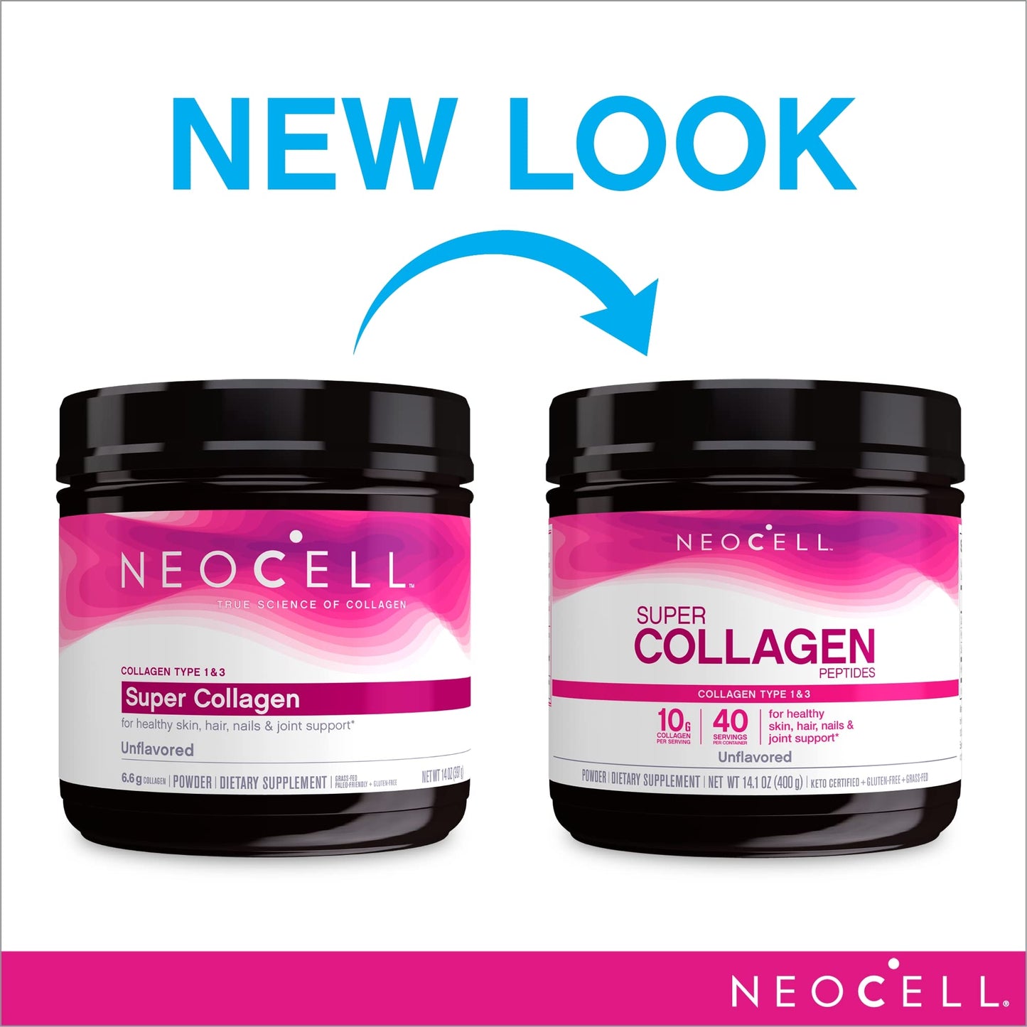 NeoCell Super Collagen Powder, 10g Collagen Peptides per Serving & Super Collagen NeoCellUS supplements