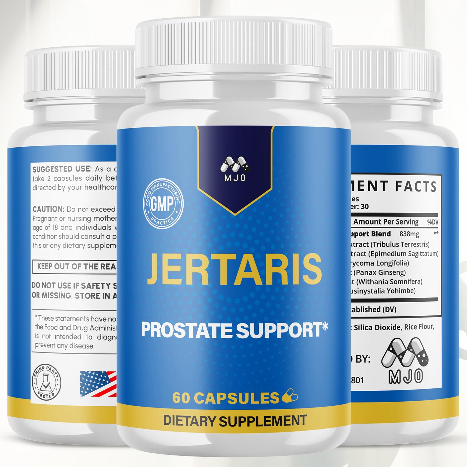 Jertaris Capsules, Official Jertaris Support Pills for men with All Natural Ingredients, Advanced Formula for Optimal Health & Wellness Support with Premium Vitamins for Active Lifestyle (60 Capsules) MJOAu supplements