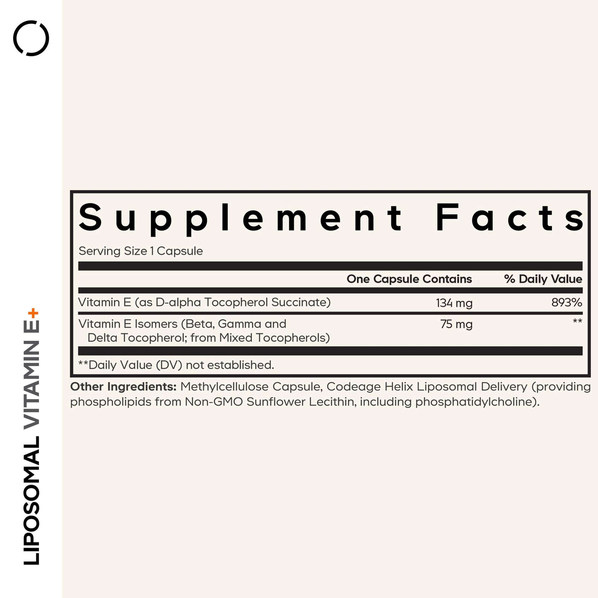 Codeage Liposomal Vitamin E Supplement - All Vitamin E Tocopherols - 3-Month Supply - Alpha Tocopherols, Beta, Gamma, and Delta - Liposomal Mixed Tocopherols - Non-GMO Phospholipid - 90 Capsules CodeageAu supplements