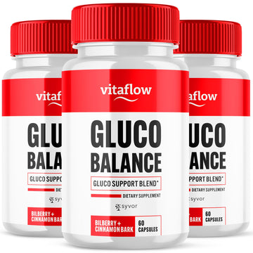 (3 Pack) Vitaflow Balance Support Supplement Capsules, Official VitaFlow Support Supplements Pills with All Natural Premium Ingredients, Vita Flow Advanced Glyco Balance for Men & Women (180 Capsules) SyvorAu supplements