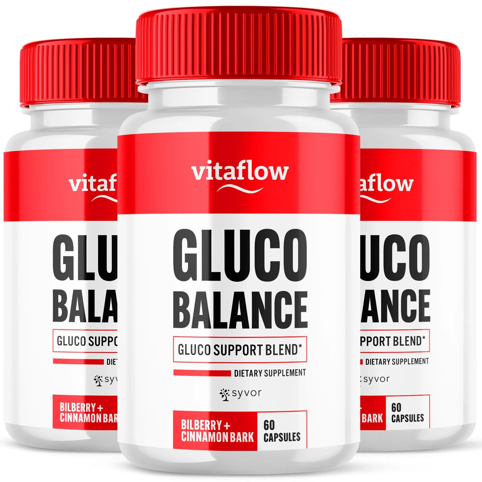 (3 Pack) Vitaflow Balance Support Supplement Capsules, Official VitaFlow Support Supplements Pills with All Natural Premium Ingredients, Vita Flow Advanced Glyco Balance for Men & Women (180 Capsules) SyvorAu supplements