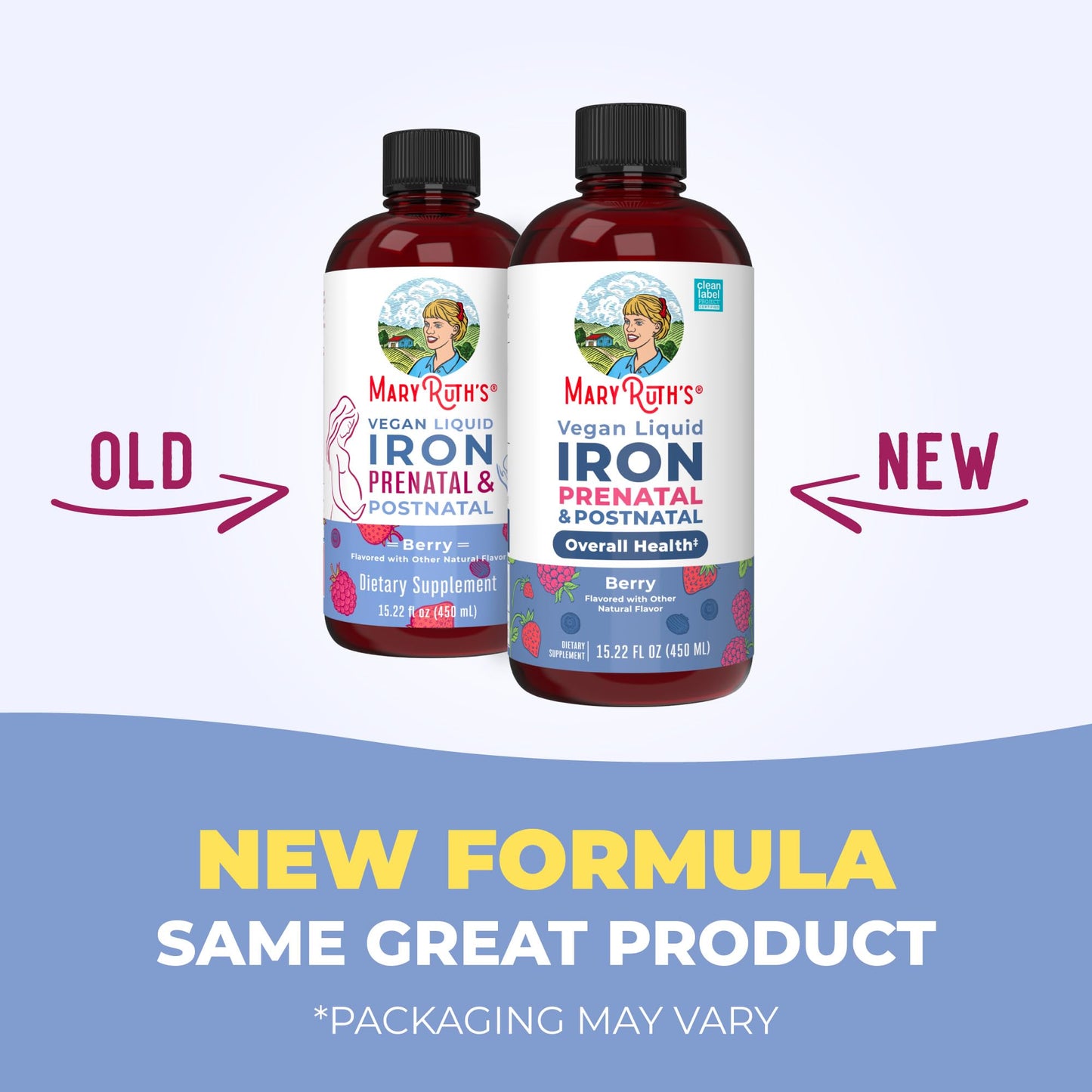 MaryRuth Organics | Liquid Iron Supplement Prenatal & Postnatal for Pregnant & Lactating | Iron Deficiency | Immune Support | Sugar/Gluten Free | Vegan | Non-GMO | 15.22 Fl Oz MARYRUTH'SUS supplements