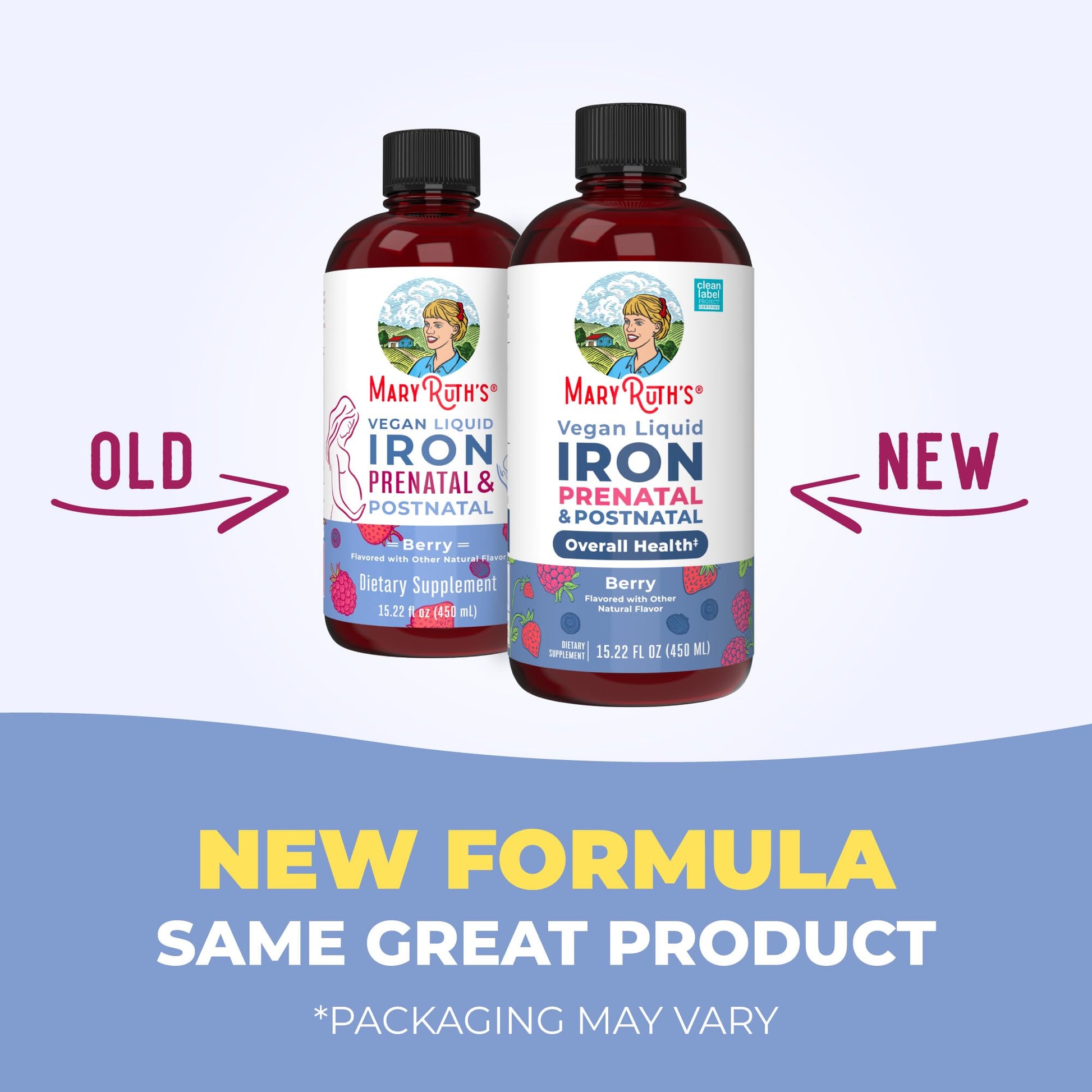 MaryRuth Organics | Liquid Iron Supplement Prenatal & Postnatal for Pregnant & Lactating | Iron Deficiency | Immune Support | Sugar/Gluten Free | Vegan | Non-GMO | 15.22 Fl Oz MARYRUTH'SUS supplements