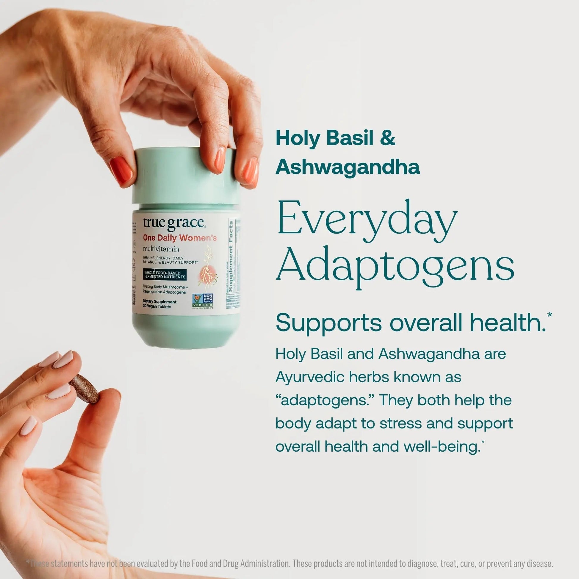 True Grace One Daily Women’s Multivitamin Fermented Minerals, Organic Adaptogens & Mushrooms Whole Body Balance, Immune, Energy, Beauty Support True GraceAu supplements