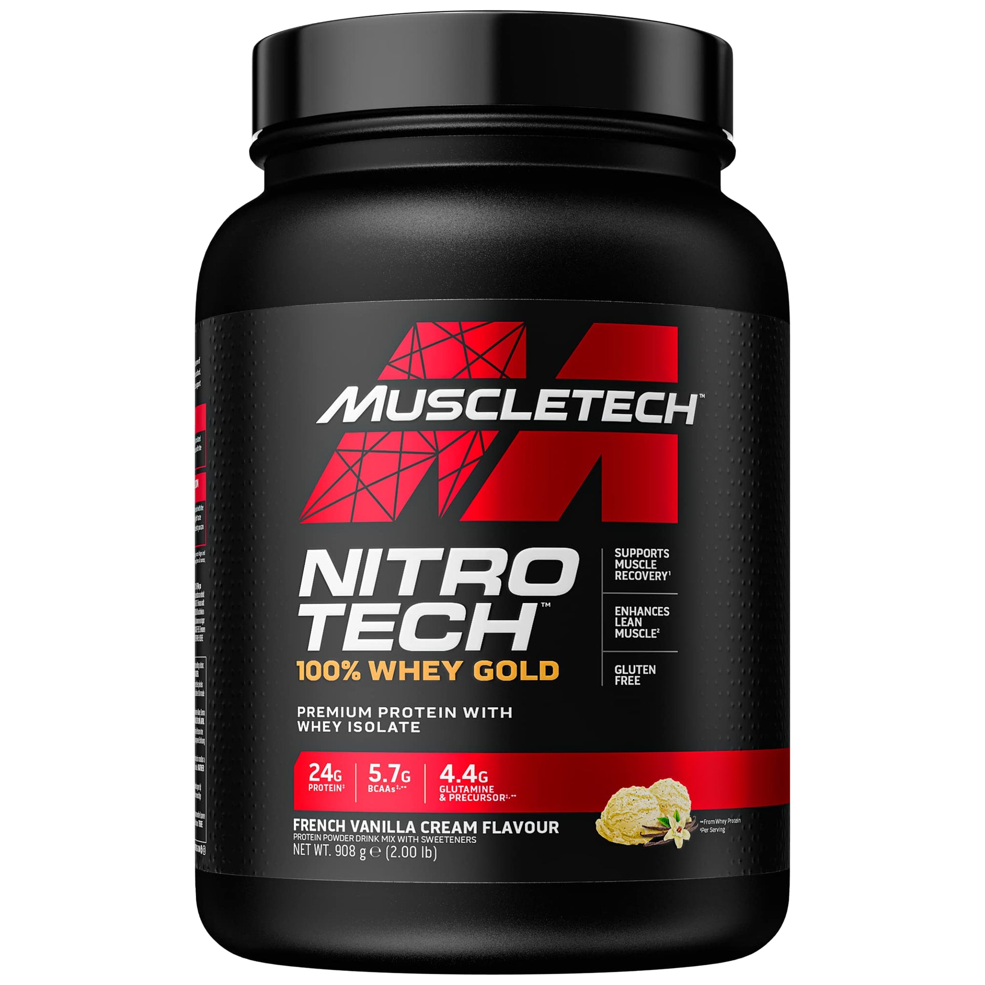 MuscleTech NitroTech 100% Whey Gold Protein Powder, Build Muscle Mass, Whey Isolate Protein Powder MuscletechAu supplements