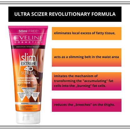 Slim Extreme 4D Scalpel Super Concentrated Serum Reducing Fatty Tissue Eveline CosmeticsUS supplements