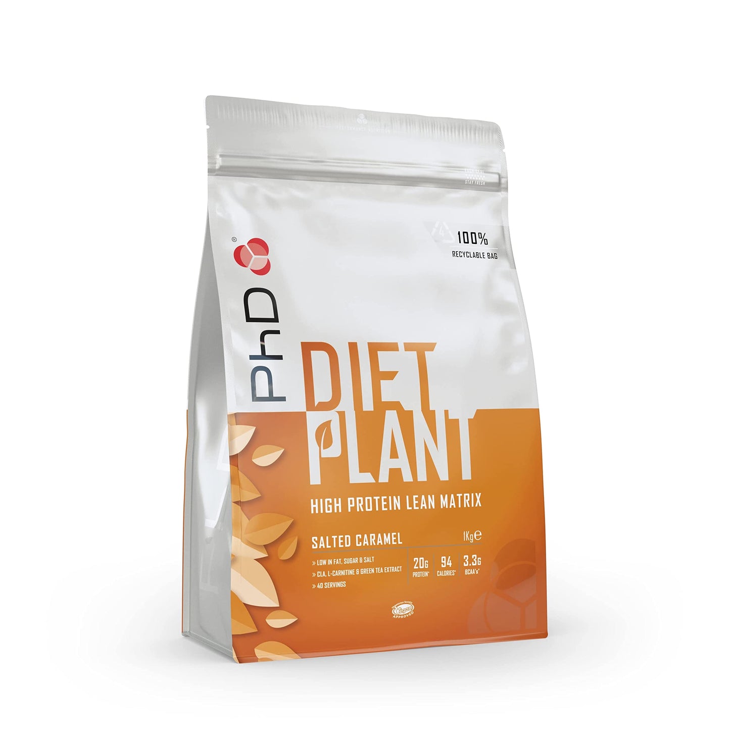 PhD Nutrition Diet Plant, Vegan Protein Powder Plant Based, Salted Caramel PhDUS supplements