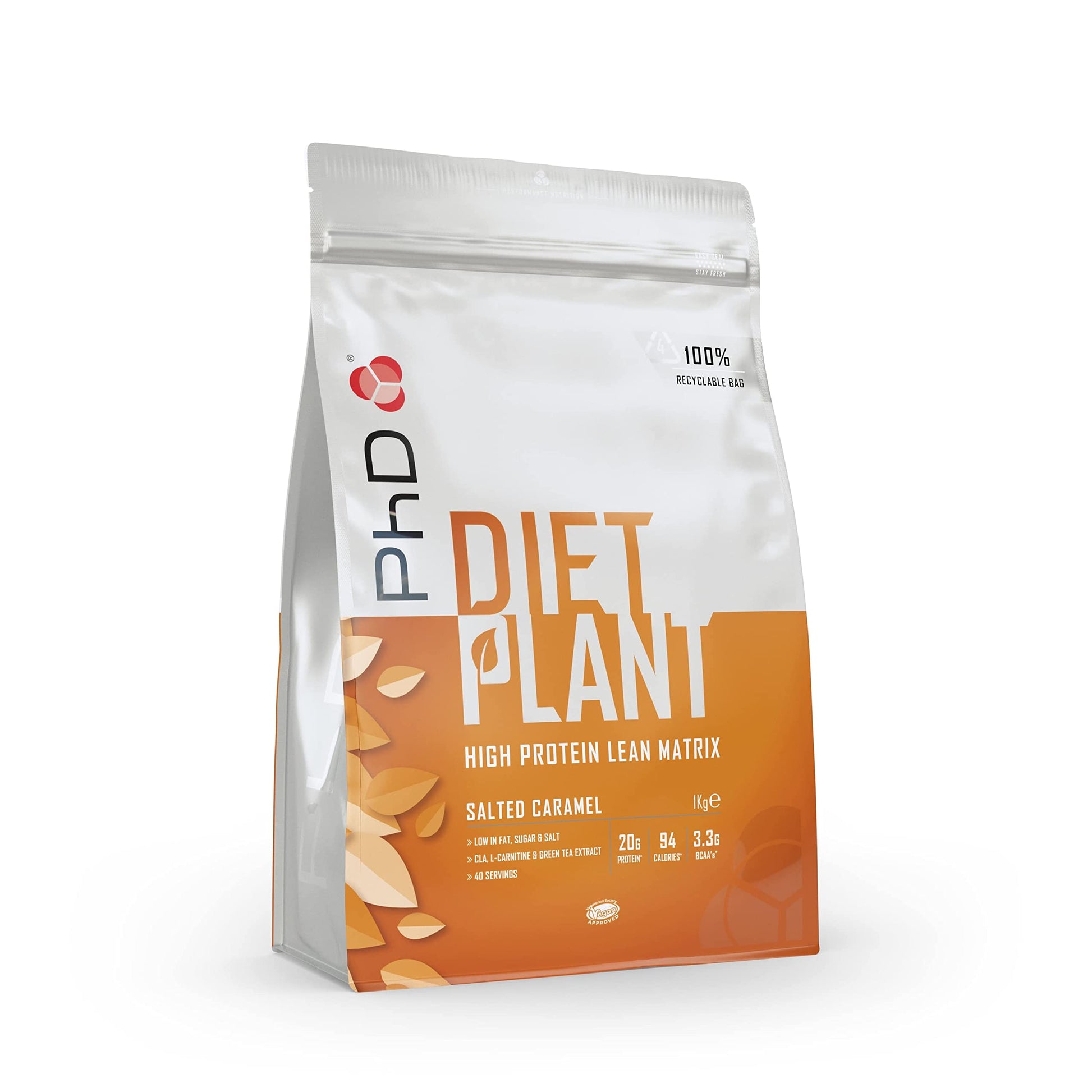 PhD Nutrition Diet Plant, Vegan Protein Powder Plant Based, Salted Caramel PhDAu supplements