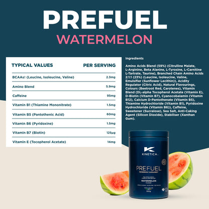 Kinetica PreFuel, Pre Workout, 5.9g Amino Acids & 2.3g BCAA's per Serving, 30 Servings KineticaUS supplements