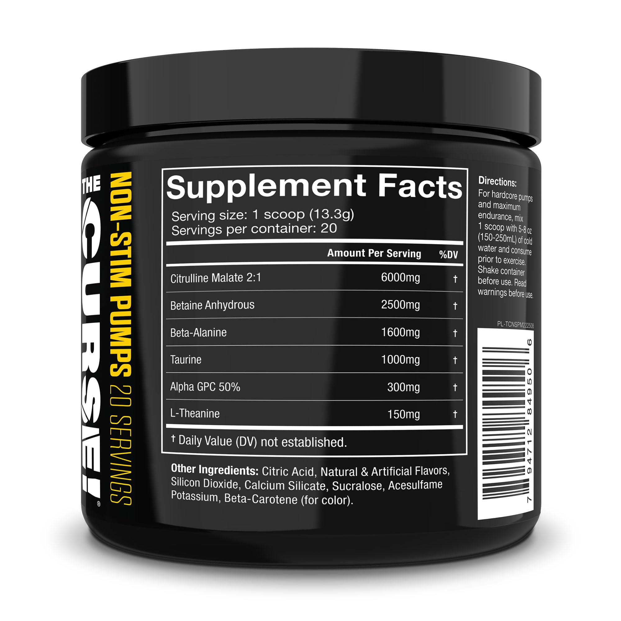 THE CURSE! JNX Sports Non-Stim Pumps Pre-Workout Supplement - Maximum Power THE CURSE!Au supplements