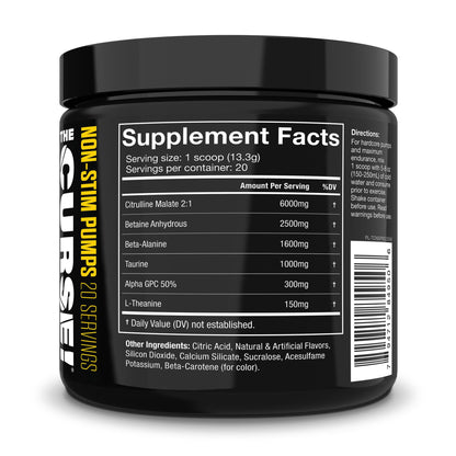 THE CURSE! JNX Sports Non-Stim Pumps Pre-Workout Supplement - Maximum Power THE CURSE!US supplements