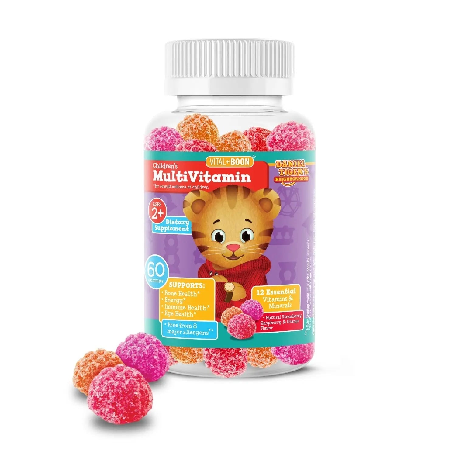 Daniel Tiger - Kids Multivitamin Gummies (60 Gummy Bottle) Toddler 2+ & Kids Vitamins - 12 Essential Vitamins & Minerals to Support Bone Health AvidAu supplements