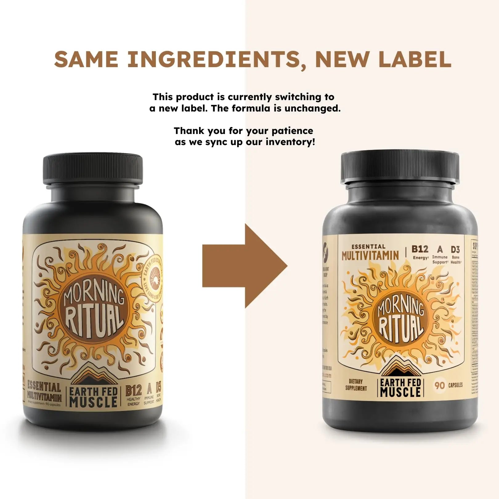 Earth Fed Muscle Morning Ritual Multivitamin for Women Supports General Health & Wellness - Multivitamin with Iron for Immune & Heart Support Earth Fed MuscleAu supplements