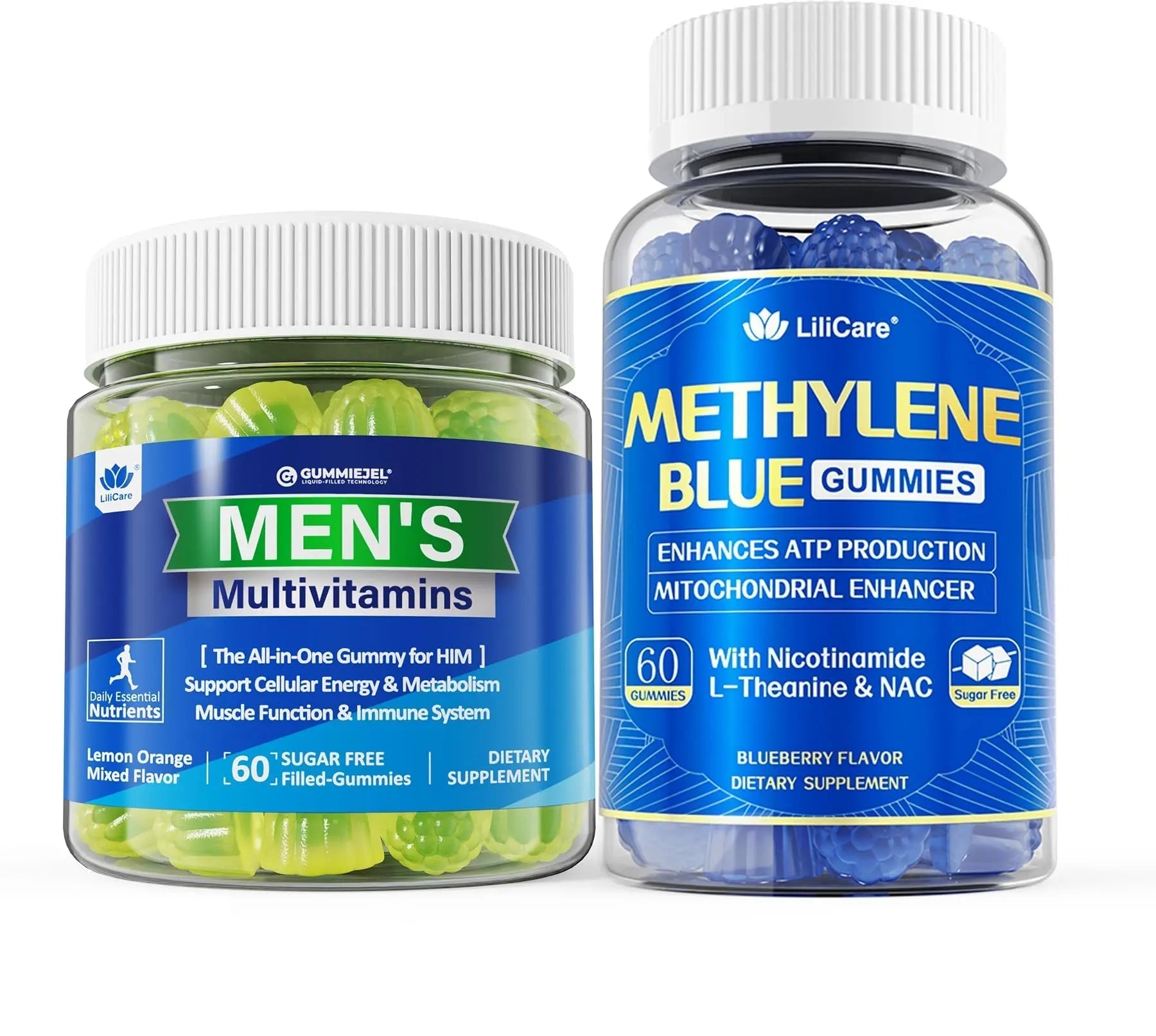 LILICARE Mens Multivitamins Gummies + Methylene Blue Gummies for Human LILICAREAu supplements