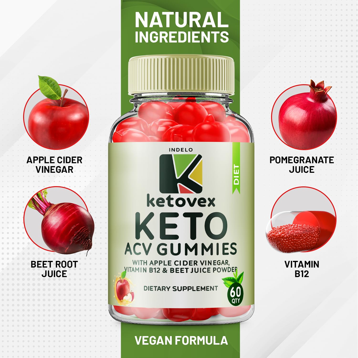 (3 Pack) Ketovex Keto BHB Gummies Advanced Formula, Ketovex BHB Weight Management ACV Gummies Reviews, Ketovex ACV Keto Vex BHB Gummy Gomitas Ketosis, Ketovex Gummies, B12 (180 Gummies) IndeloAu supplements