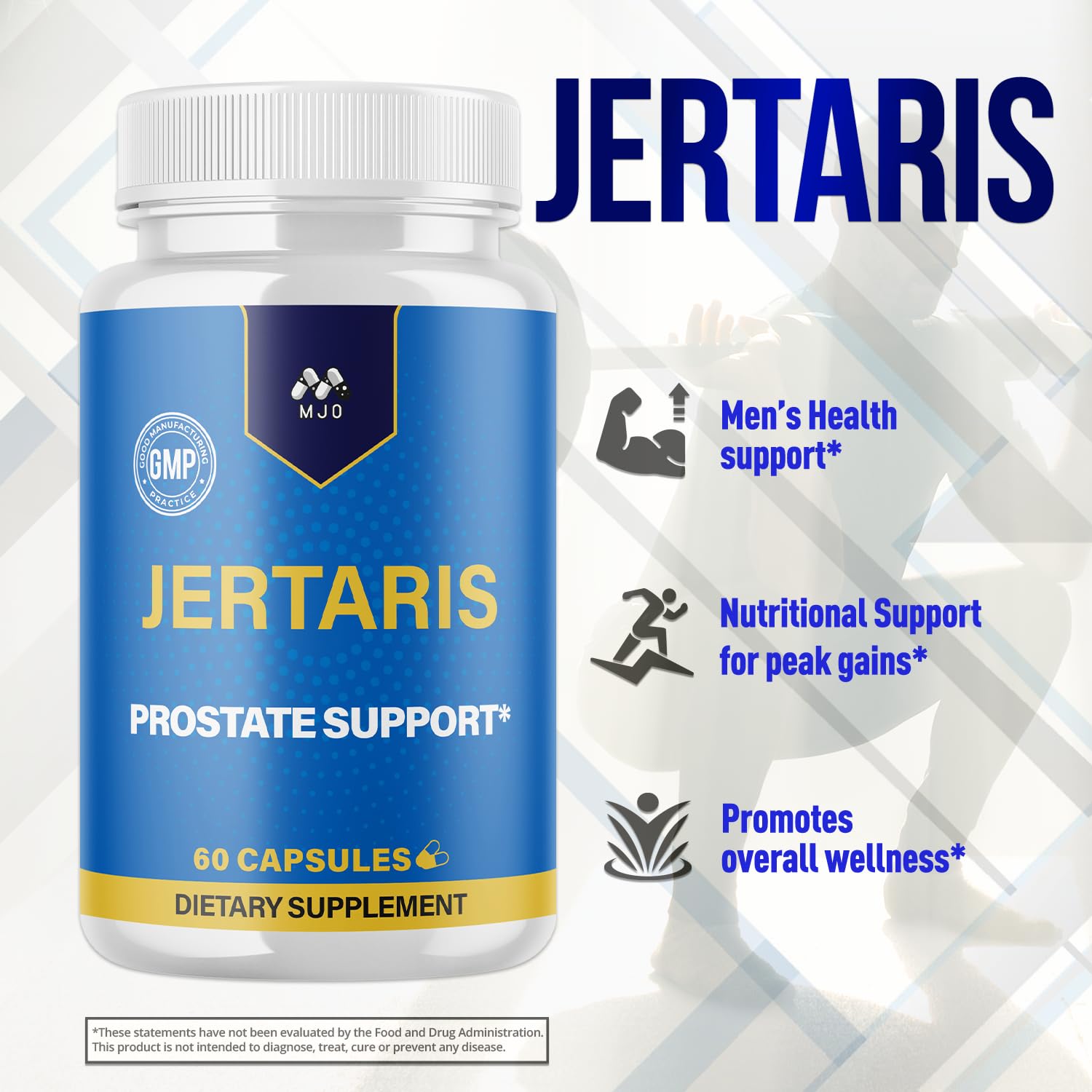 Jertaris Capsules, Official Jertaris Support Pills for men with All Natural Ingredients, Advanced Formula for Optimal Health & Wellness Support with Premium Vitamins for Active Lifestyle (60 Capsules) MJOAu supplements