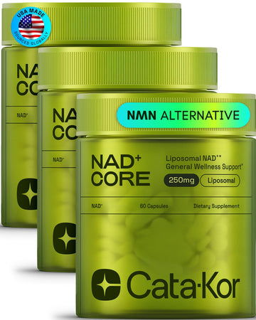 Cata-Kor NMN Supplement Alternative – Liposomal NAD+ Supplement – Third-Party Tested – NAD CORE – 90-Day Supply – 180 Capsules Cata-KorAu supplements