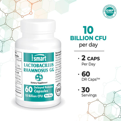 Supersmart - Lactobacillus Rhamnosus GG 10 Billion CFU per Day (LGG Probiotic SupersmartUS supplements
