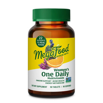 MegaFood Womens Multivitamin One Daily - Multivitamin for Women - Vitamin C, Vitamin D, Iron & B Vitamins - Bone, Energy Metabolism & Immune Support - Vegetarian, GlutenFree - 90 Tablets, 90 Servings MegaFoodAu supplements