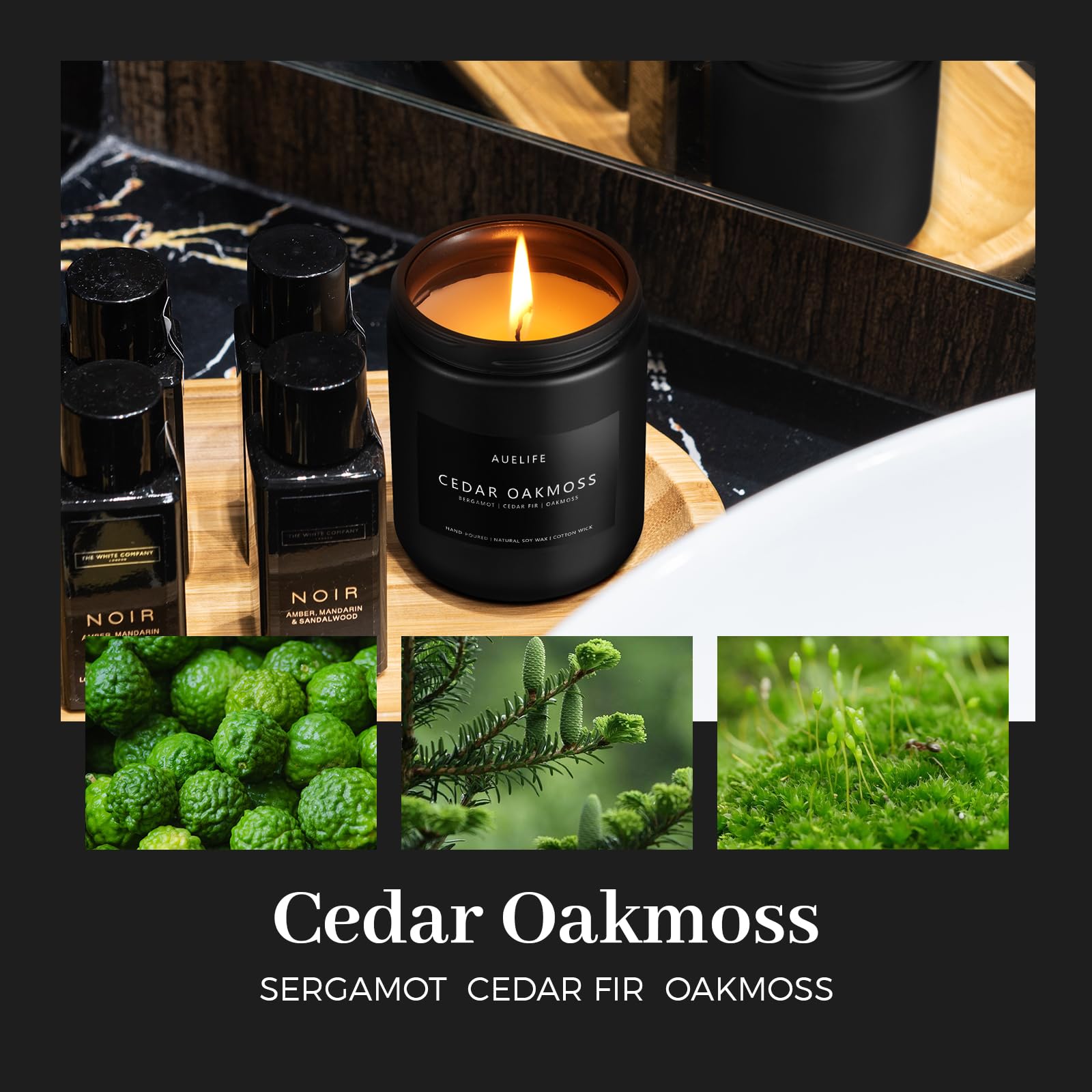 Scented Candles Set | Men Candles Set, Candles for Men Scented Candles for Home - 4 Pack Candles Scents AuelifeAu supplements