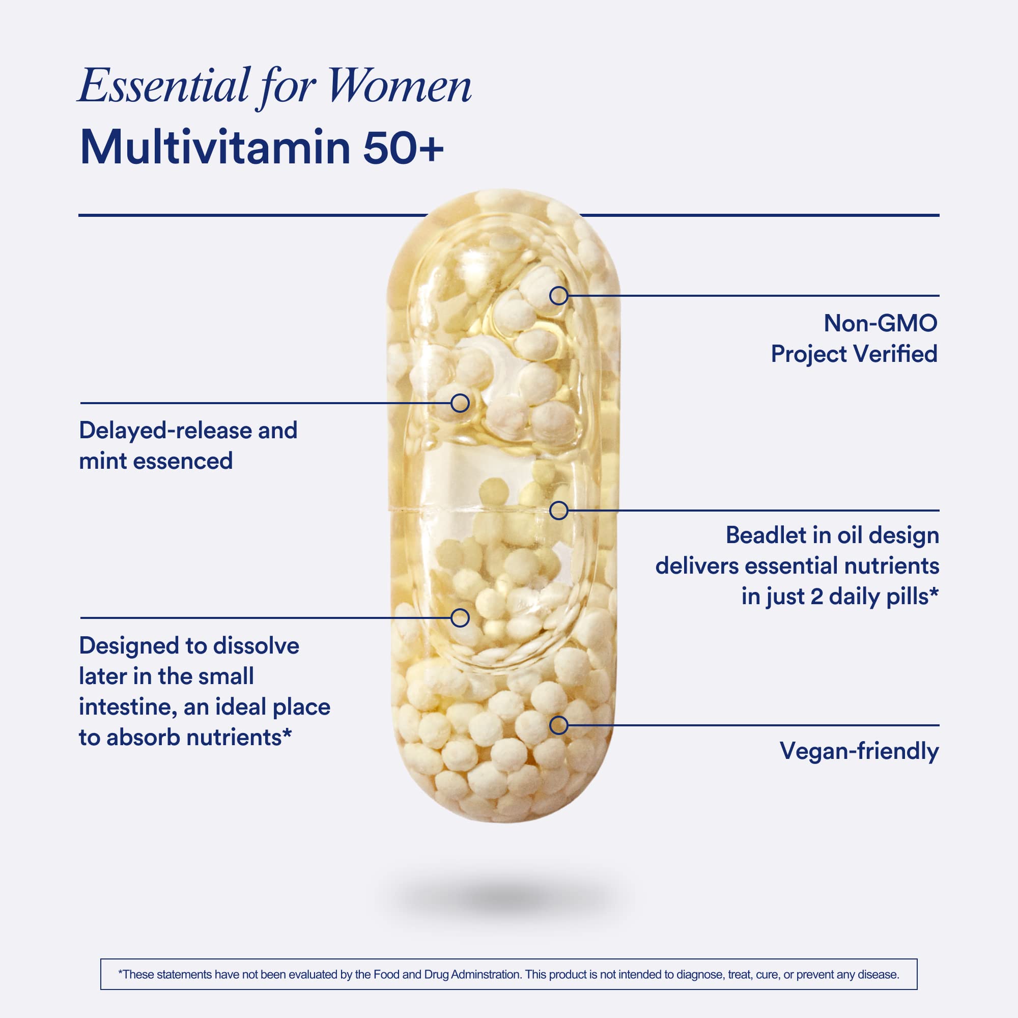 Ritual Multivitamin for Women 50+, Menopause Supplements with Vitamin D3, K2 and Magnesium for Bone Support*, Omega-3 DHA, Vitamin B12 RitualAu supplements