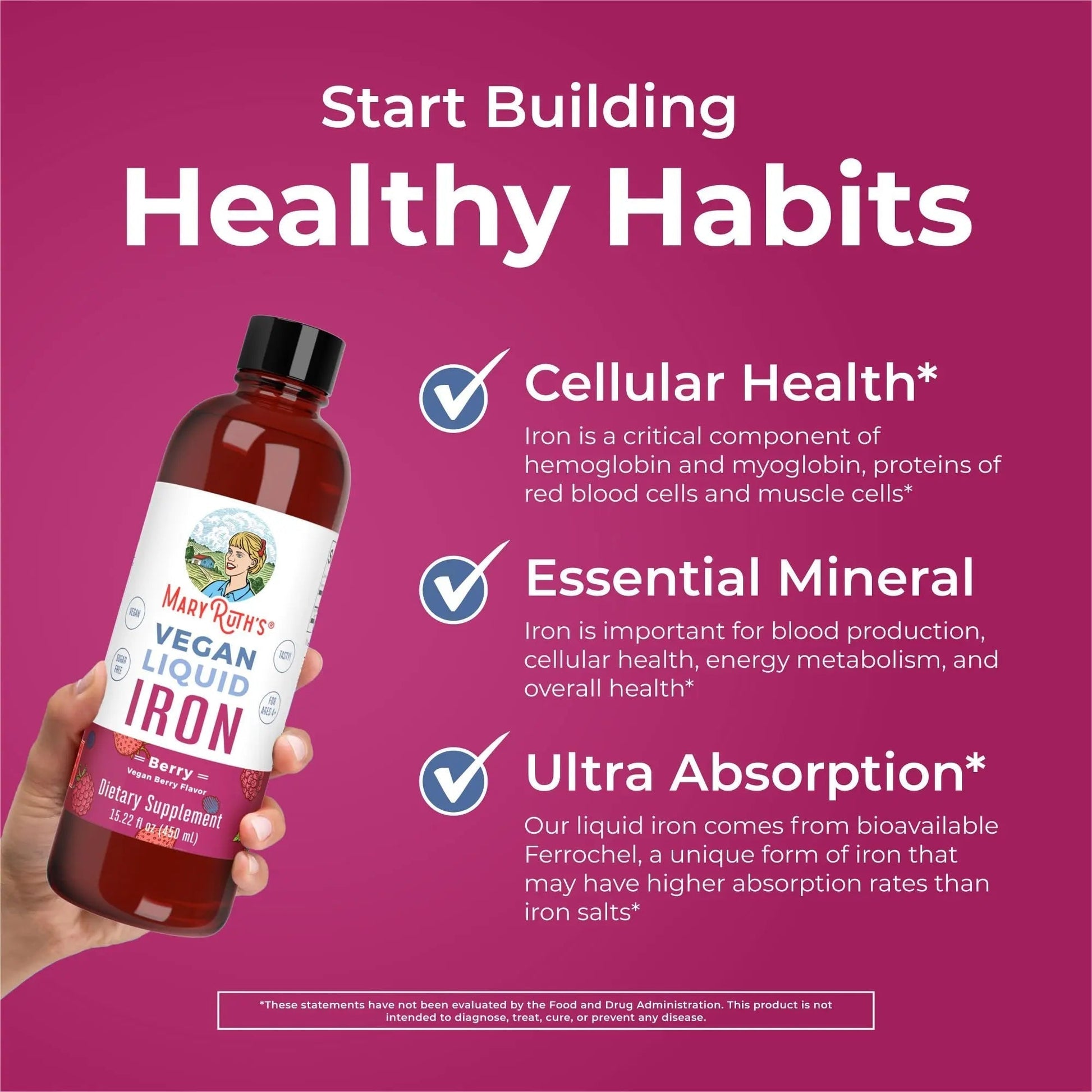 MaryRuth's Women's Multivitamin + Hair Growth Liposomal (Peach) & Iron Liquid (Berry) | Clean Label Project Verified® | MARYRUTH'SAu supplements