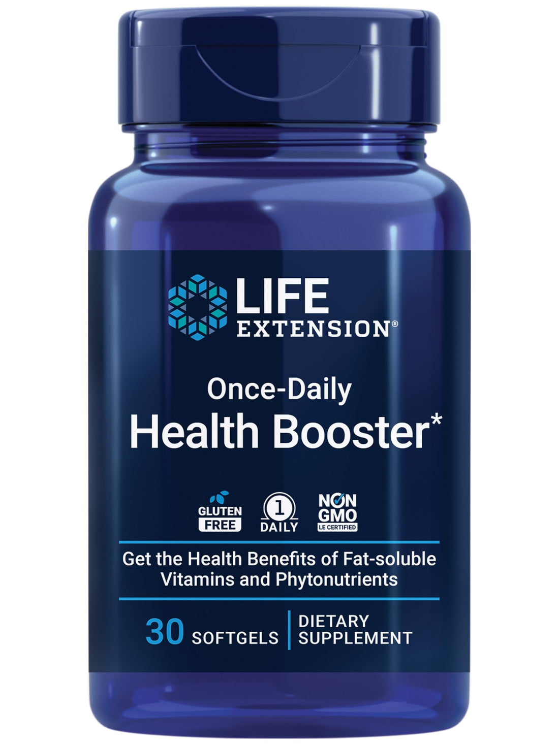 Life Extension Once-Daily Health Booster, Vitamins E, K1 & K2, phospholipids, Fat-Soluble nutrients for Eye Health, Bone Health, Heart Health, Gluten-Free, 1 Daily, Non-GMO, 30 softgels Life ExtensionAu supplements