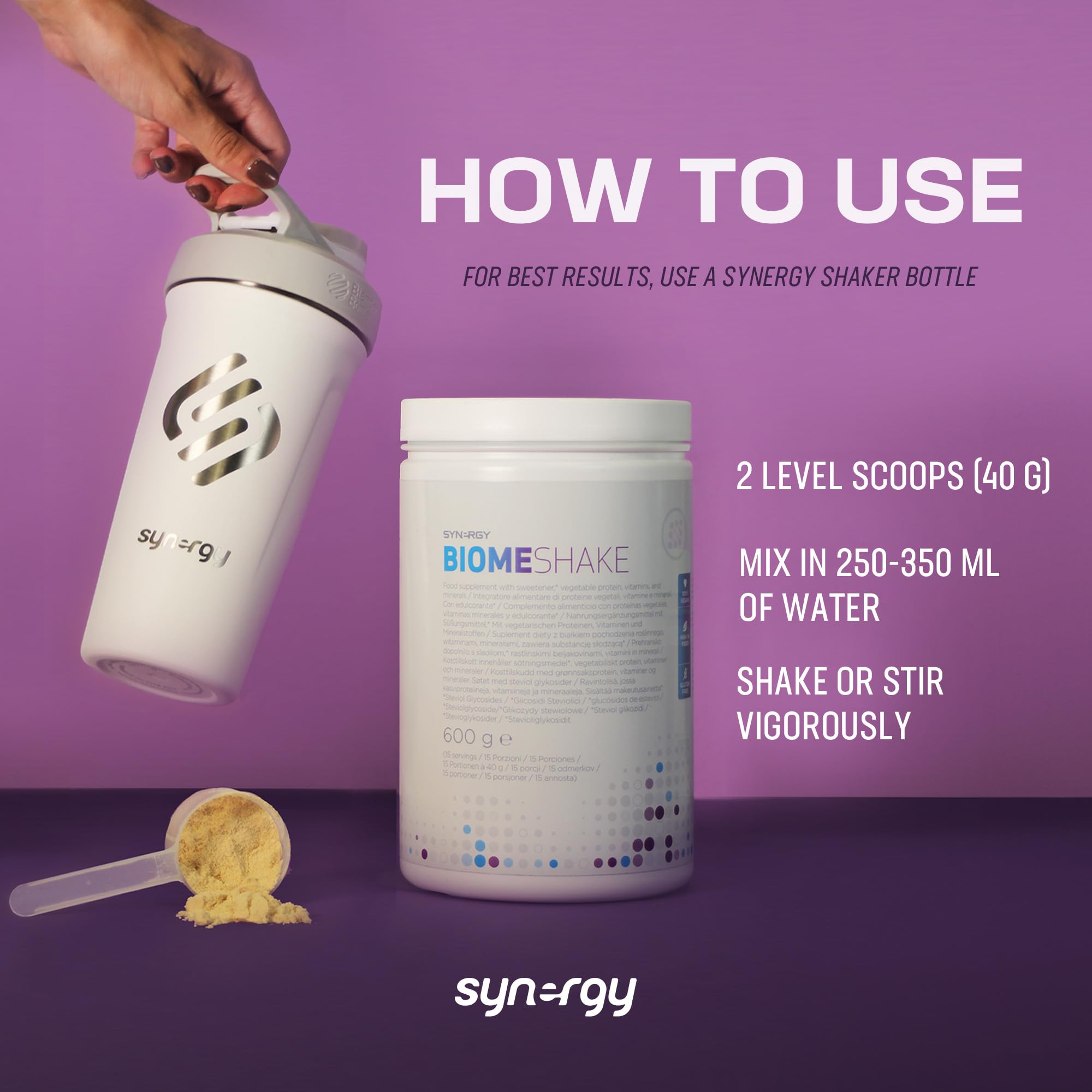 Synergy Worldwide Biome Shake 600 g | 22g Protein Powder Supplement | High in nutrients, Vitamins and Minerals Synergy WorldwideAu supplements