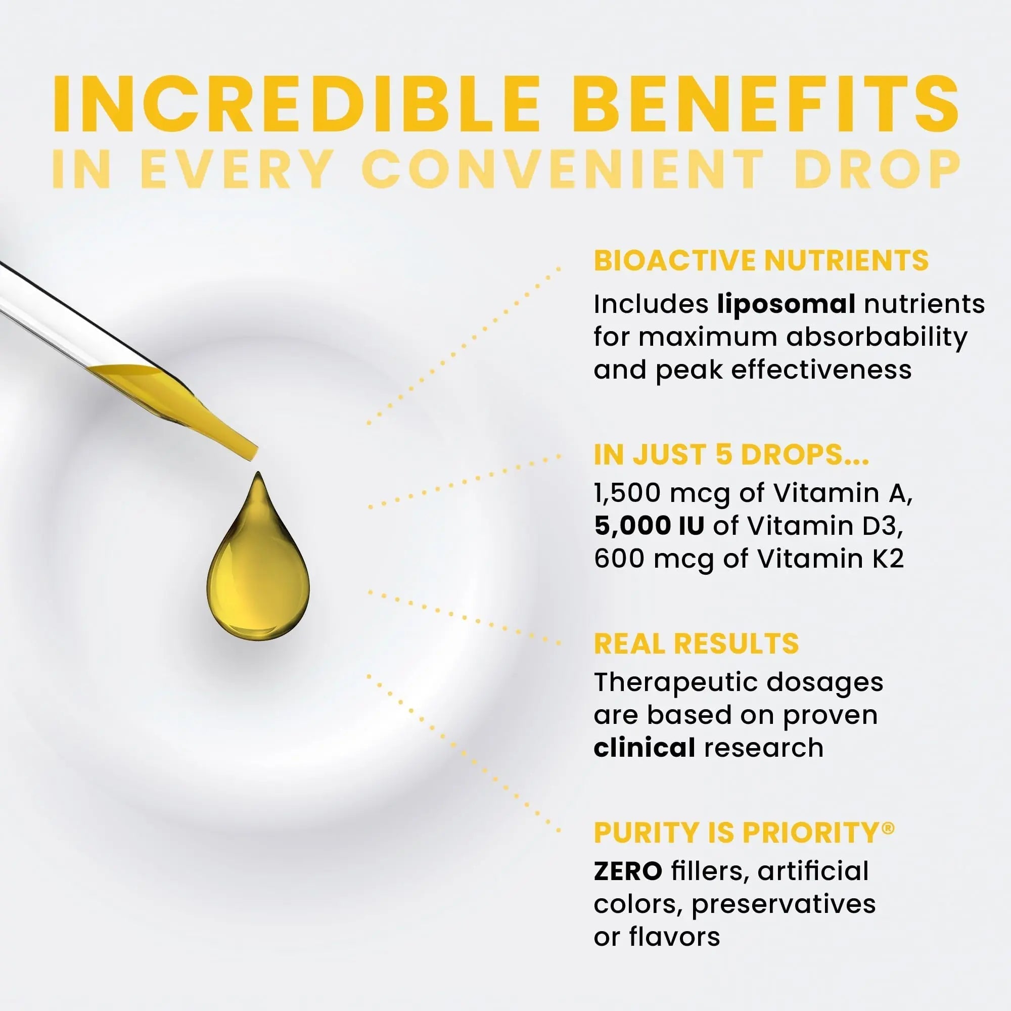 Pure Therapro Rx Vegan A-D-K Drops 10 Ml, Made in USA | 3 Month Supply | Vitamin A (Palmitate), Liposomal Vitamin D3 (Pureshine) Pure Therapro RxAu supplements