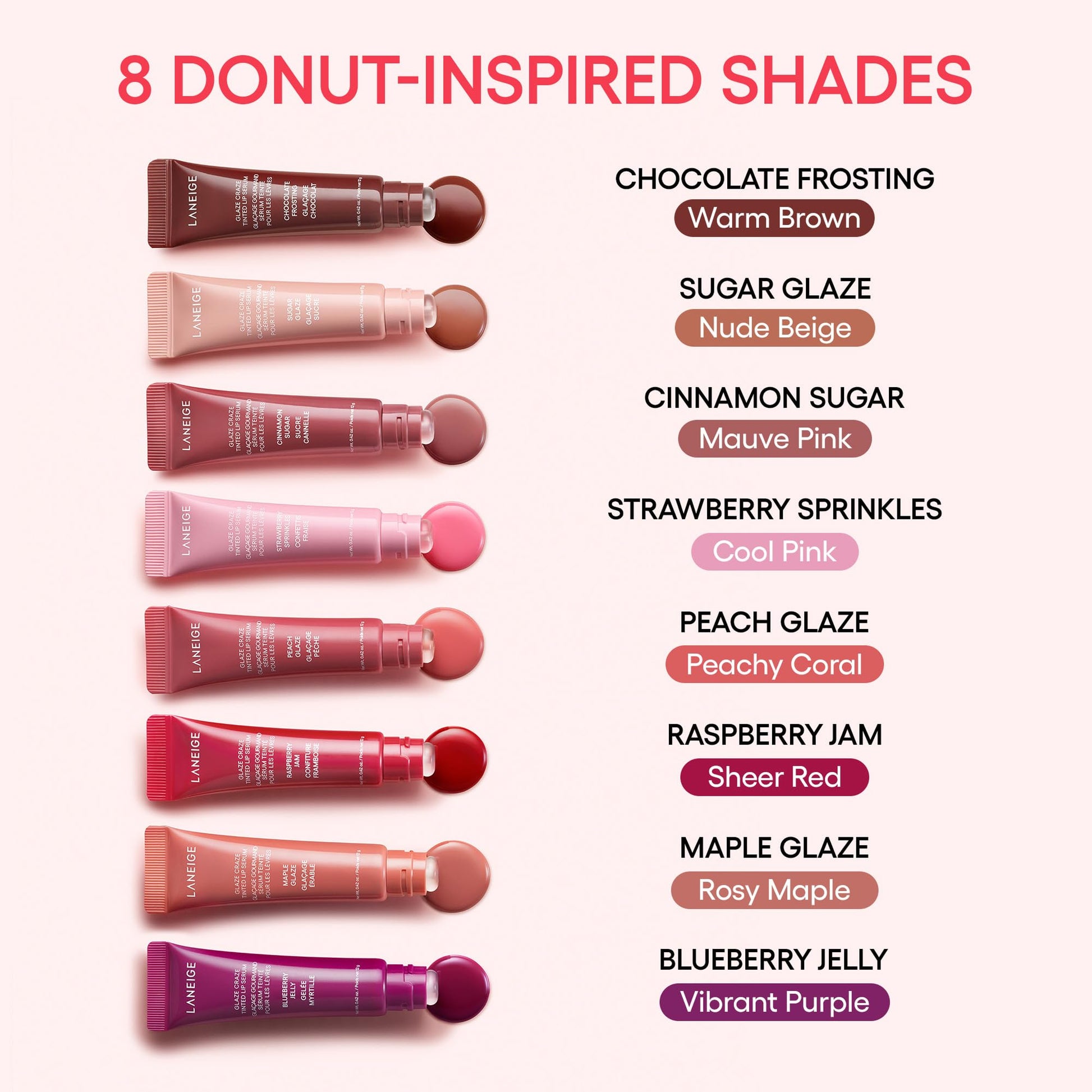 LANEIGE Glaze Craze Tinted Lip Serum, Strawberry Sprinkles: Hydrating Serum for Glossy,Nourished Lips with Plumping Polypeptides,0.42 oz LANEIGEAu supplements