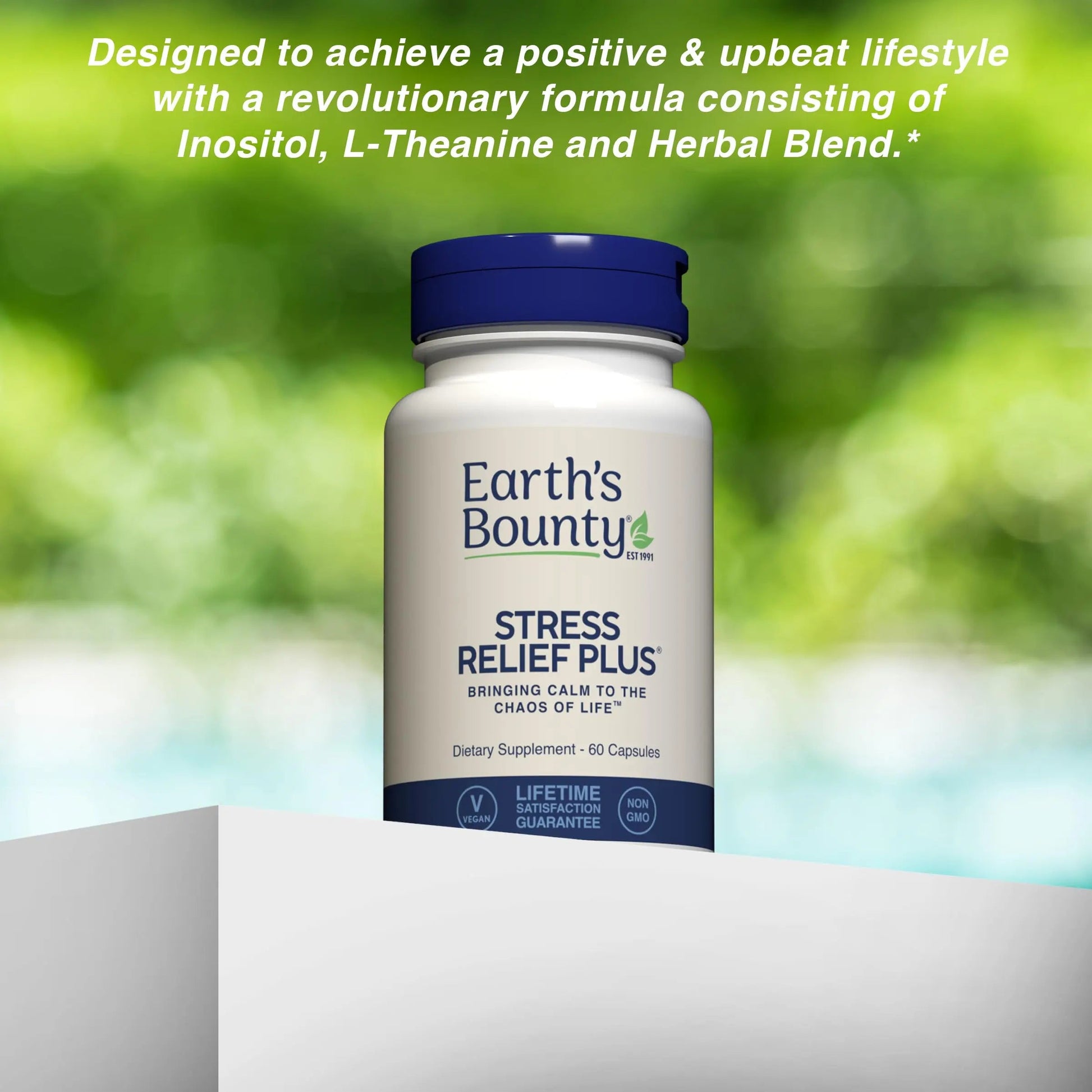 Earth's Bounty - Stress Relief Plus - 60 Vegetarian Capsules - All Natural Formula - Stress Support & Mood Enhancing Supplement Earth's BountyAu supplements