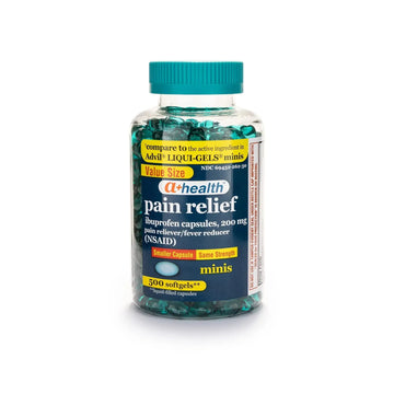 A+Health Mini Ibuprofen 200 Mg Softgels, Pain Reliever/Fever Reducer (NSAID), 500 Count A+HealthAu supplements