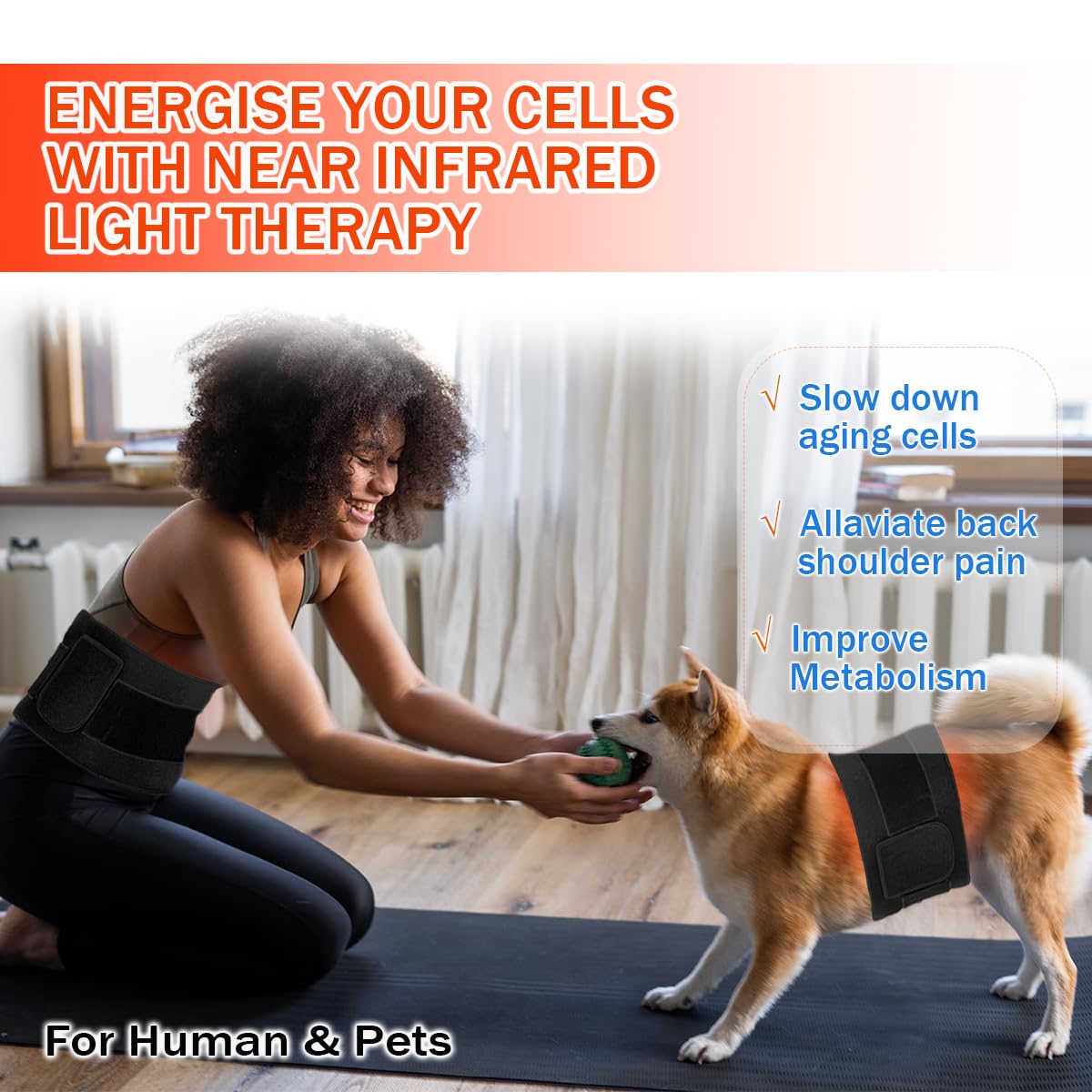 Red Light Therapy Infrared Light Therapy Pad for Body Pain NIR Deep Therapy for Back Knee Hands bonodaveAu supplements