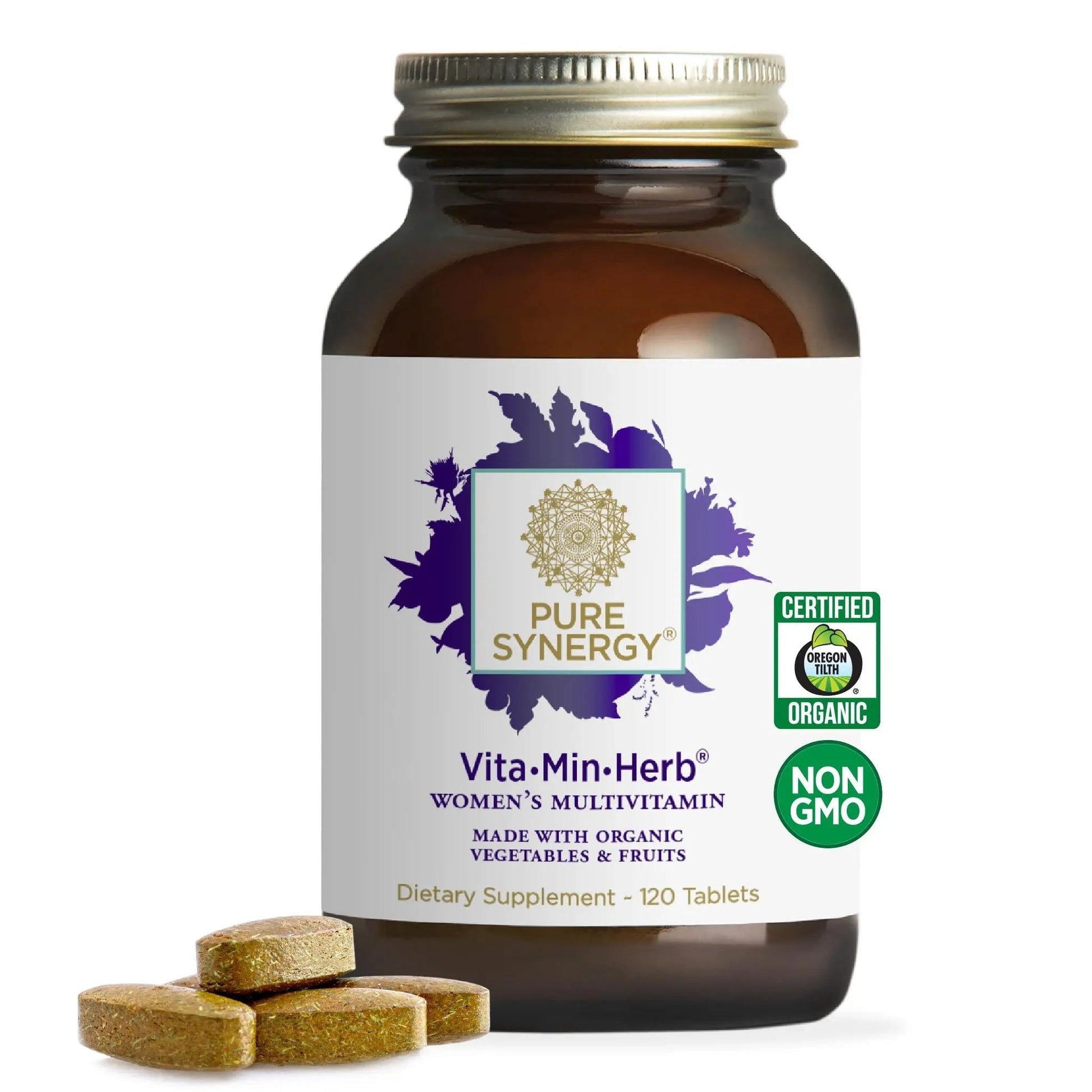 PURE SYNERGY Vita·Min·Herb for Women | Women’s Comprehensive Multivitamin Supplement | Made with Organic Whole Food Non-GMO & Vegan Ingredients | PURE SYNERGYAu supplements